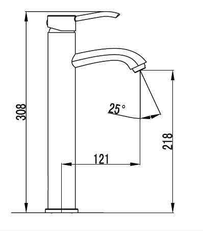 ZC16W27C Μπαταρία νιπτήρος υψηλή MACHITO ZC16W27C PRAXIS KARAG 5206836511399 ZC16W27C