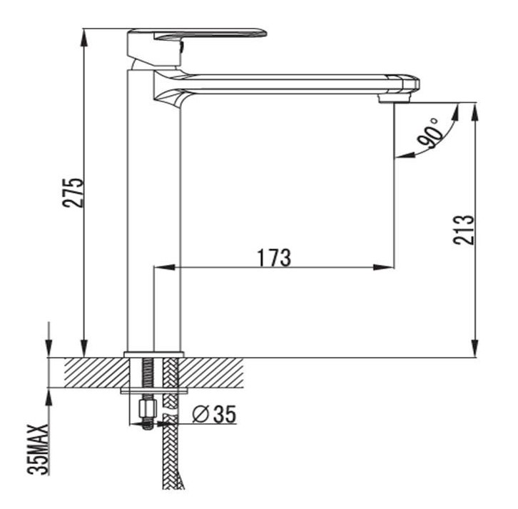 ZQ16R28 Μπαταρία νιπτήρος υψηλή PEARL ZQ16R28 PRAXIS KARAG 5206836003658 ZQ16R28