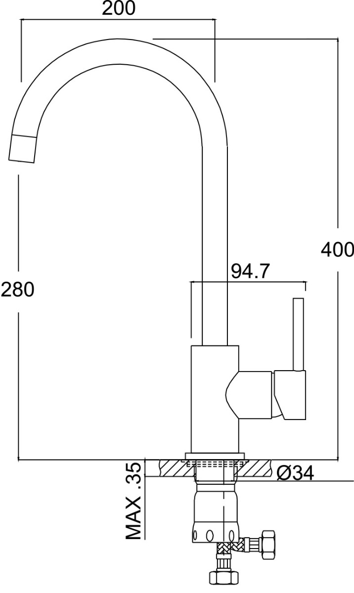 Μπαταρία κουζίνας ROSA S/S K127 KARAG 4 rosa k127 Μπαταρία κουζίνας ROSA S/S K127 KARAG 5206836559131 K127