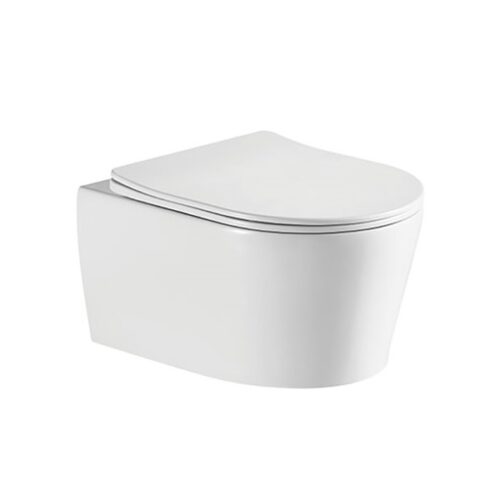 Alternative view of ΣΕΤ ΛΕΚΑΝΗ ΚΡΕΜΑΣΤΗ ΜΕ ΜΠΙΝΤΕ 1273WH RIMLESS ΜΕ ΚΑΠΑΚΙ SOFT CLOSE ΛΕΥΚΗ PICCADILLY