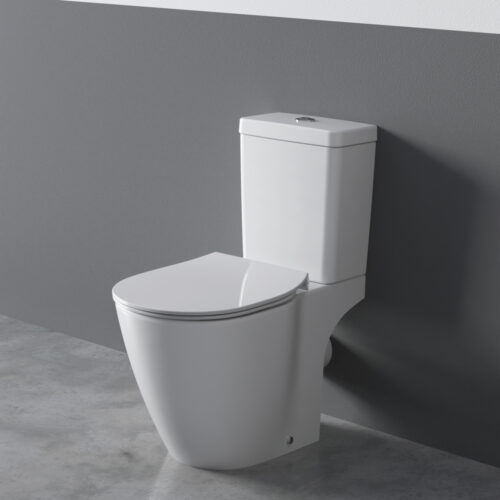 ΚΑΠΑΚΙ ΛΕΚΑΝΗΣ CONNECT SPACE SLIM SOFT CLOSE ΛΕΥΚΟ IDEAL