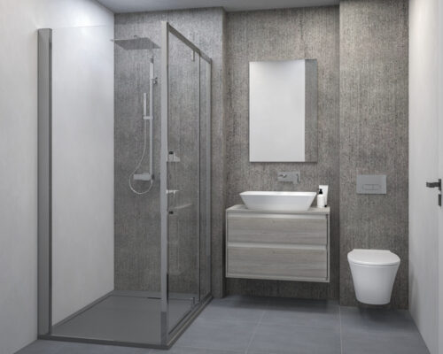 ΝΤΟΥΖΙΕΡΑ ΑΚΡΥΛΙΚΗ 120x80x3 ULTRA FLAT S iLIFE CONCRETE GREY IDEAL