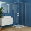 ΚΑΜΠΙΝΑ ΝΤΟΥΖΙΕΡΑΣ ΤΕΤΡΑΓΩΝΗ SWIFT 120x120x195 ΔΙΑΦΑΝΟ ΧΡΩΜΕ BRONZE