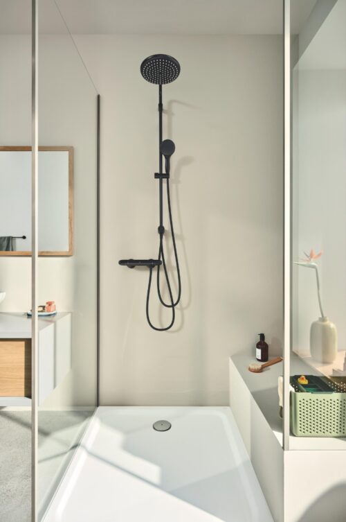 ΜΠΑΤΑΡΙΑ ΝΤΟΥΖΙΕΡΑΣ ΘΕΡΜΟΣΤΑΤΙΚΗ GROTHERM 1000 348142433 BLACK MAT GROHE