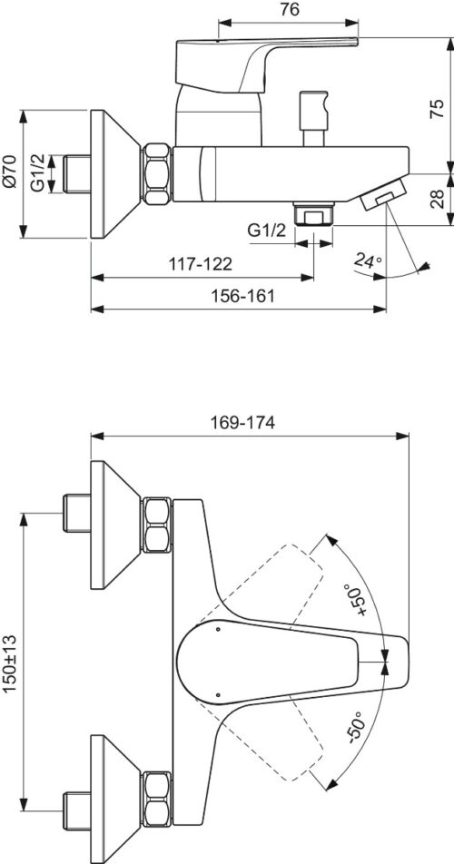 ΜΠΑΤΑΡΙΑ ΛΟΥΤΡΟΥ CERAFINE D ΣΕΤ ΧΡΩΜΕ IDEAL 7 1309010047 tec ΜΠΑΤΑΡΙΑ ΛΟΥΤΡΟΥ CERAFINE D ΣΕΤ ΧΡΩΜΕ IDEAL