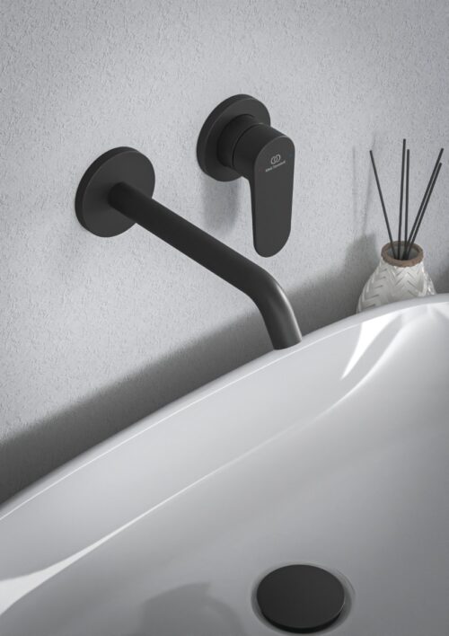 ΜΠΑΤΑΡΙΑ ΝΙΠΤΗΡΟΣ ΕΝΤΟΙΧΙΖΟΜΕΝΗ CERAFINE Ο NUOVO BLACK MAT PVD IDEAL