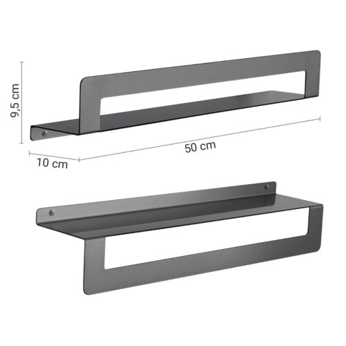 ΠΕΤΣΕΤΟΘΗΚΗ / ΡΑΦΙ CLEO 2019-50 50cm GUN METAL GEDY 9 1403020466 000020198150000.1 ΠΕΤΣΕΤΟΘΗΚΗ / ΡΑΦΙ CLEO 2019-50 50cm GUN METAL GEDY