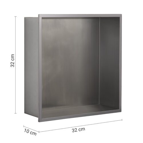 ΡΑΦΙ ΝΤΟΥΖ GUEST 2491 30x30cm BRUSHED INOX GEDY 8 1403020470 000024913800000.1 ΡΑΦΙ ΝΤΟΥΖ GUEST 2491 30x30cm BRUSHED INOX GEDY