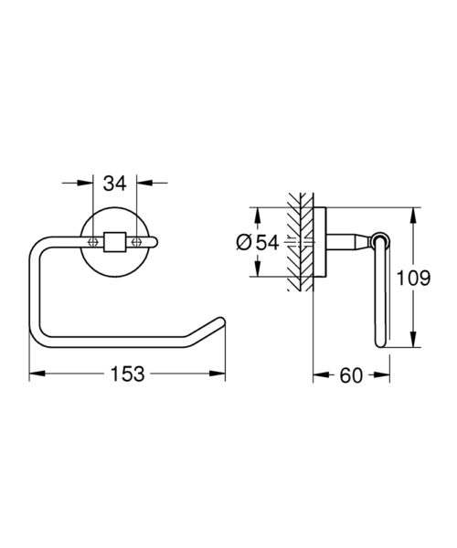 1403030073 tec 1 ΧΑΡΤΟΘΗΚΗ BAU COSMOPOLITAN ΧΡΩΜΕ GROHE