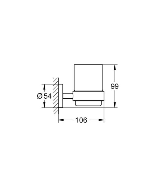 1403030076 tec ΠΟΤΗΡΟΘΗΚΗ ΕΠΙΤΟΙΧΗ ESSENTIALS 1022562430 BLACK MAT GROHE