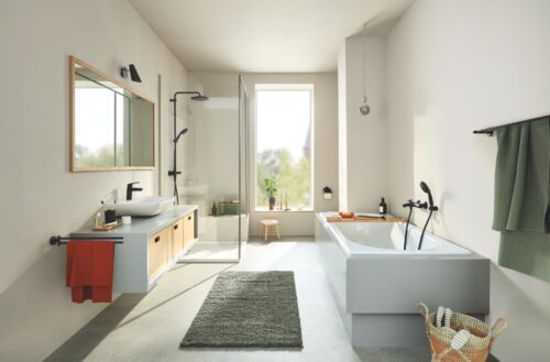ΠΕΤΣΕΤΟΘΗΚΗ ESSENTIALS ΔΙΠΛΗ ΙΙ 1024672430 BLACK MAT GROHE