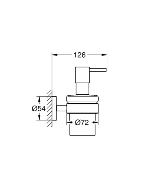 1403030084 tec DISPENSER ΕΠΙΤΟΙΧΟ ESSENTIALS ΜΕ ΒΑΣΗ ΧΡΩΜΕ GROHE