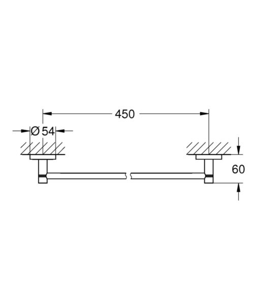 1403030086 tec ΠΕΤΣΕΤΟΘΗΚΗ Ι ESSENTIALS 50cm 40688AL1 BRUSHED HARD GRAPHITE PVD GROHE
