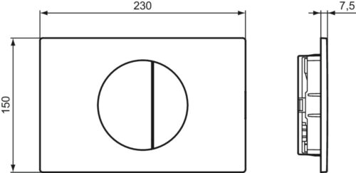 203020395 tec ΠΛΑΚΕΤΑ OLEAS M5 R0503AW ΛΕΥΚO ΜΑΤ IDEAL