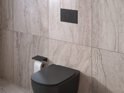 ΠΛΑΚΕΤΑ OLEAS M5 R0503A6 ΜΑΥΡΟ ΜΑΤ PVD IDEAL