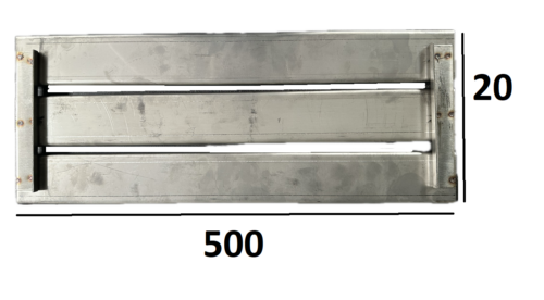 4004010163 5494 ΚΑΝΑΛΙ ΔΙΠΛΗΣ ΣΧΙΣΜΗΣ 5494 INOX 304 20x50cm