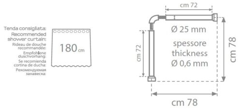 ΒΕΡΓΑ ΚΟΥΡΤΙΝΑΣ TANG800 80x80cm ΜΑΥΡΗ ΜΑΤ GEDY 9 4004030012 tech ΒΕΡΓΑ ΚΟΥΡΤΙΝΑΣ TANG800 80x80cm ΜΑΥΡΗ ΜΑΤ GEDY