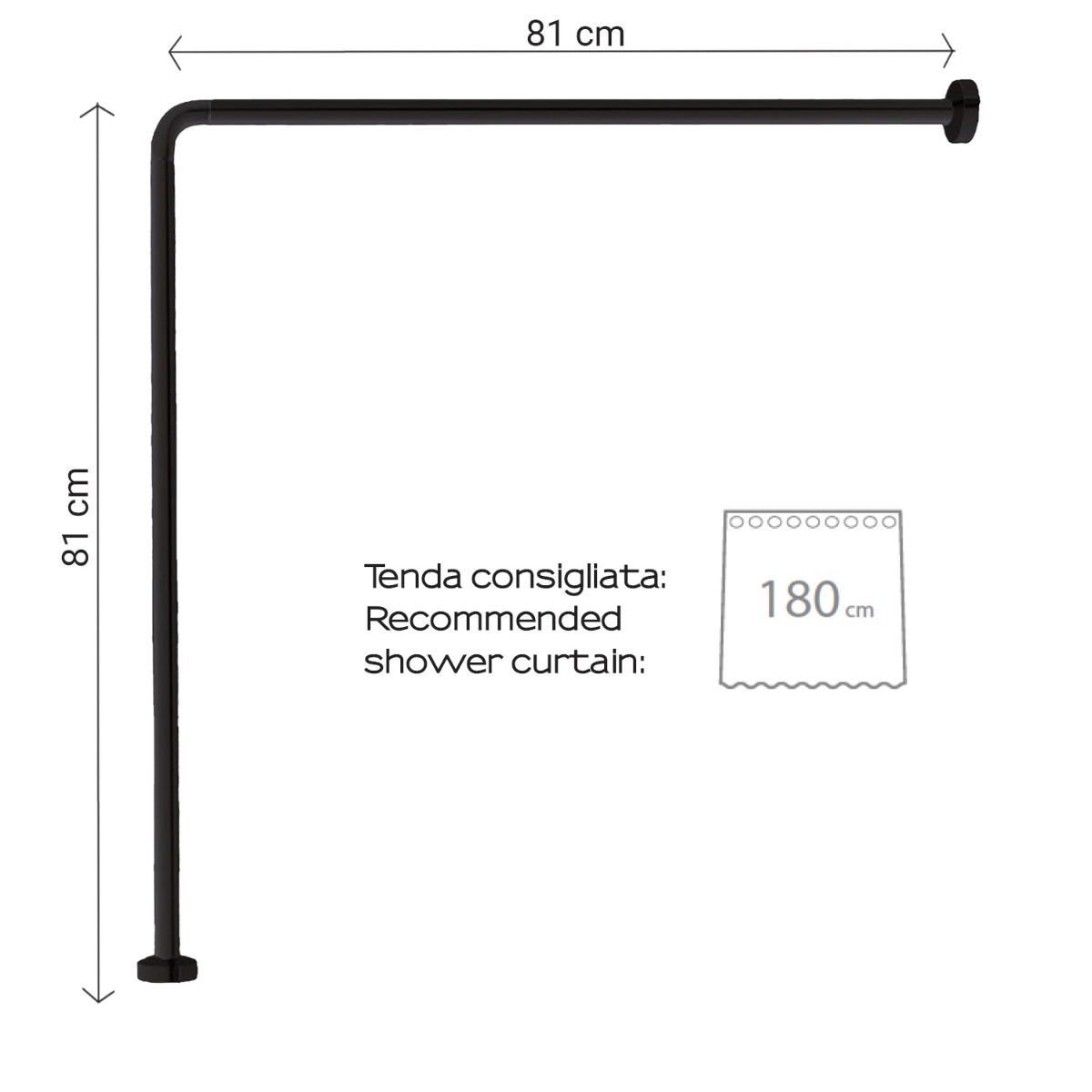 ΒΕΡΓΑ ΚΟΥΡΤΙΝΑΣ TANG800 80x80cm ΜΑΥΡΗ ΜΑΤ GEDY 5 ΒΕΡΓΑ ΚΟΥΡΤΙΝΑΣ TANG800 80x80cm ΜΑΥΡΗ ΜΑΤ GEDY - Image 3