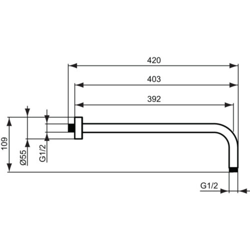 ΒΡΑΧΙΟΝΑΣ ΤΟΙΧΟΥ IDEALRAIN ΣΤΡΟΓΓΥΛΟΣ 40cm SILVER IDEAL 8 4014060001 tech ΒΡΑΧΙΟΝΑΣ ΤΟΙΧΟΥ IDEALRAIN ΣΤΡΟΓΓΥΛΟΣ 40cm SILVER IDEAL