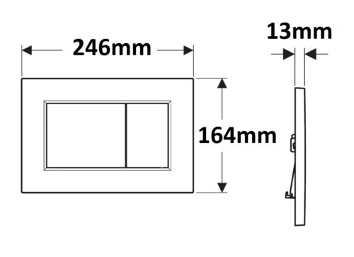 Alternative view of ΠΛΑΚΕΤΑ GEBERIT SIGMA 01 115.660.21.1 ΧΡΩΜΕ ΓΥΑΛΙΣΤΕΡΟ