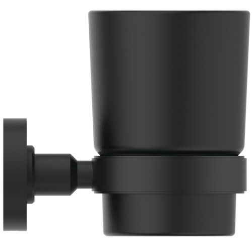 is iom a7928xg cuto nn side view TUMBLER WITH ROUND FROSTED BLACK GLASS IOM SILK BLACK IDEAL