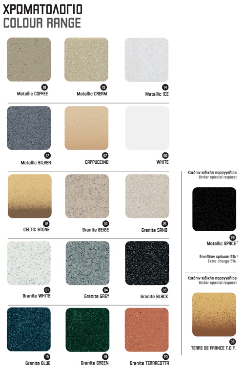 ΝΕΡΟΧΥΤΗΣ ΣΥΝΘΕΤΙΚΟΣ 96x51cm CLASSIC 303 GRANITE TERRACOTTA SANITEC 5 ΝΕΡΟΧΥΤΗΣ ΣΥΝΘΕΤΙΚΟΣ 96x51cm CLASSIC 303 GRANITE TERRACOTTA SANITEC - Image 3